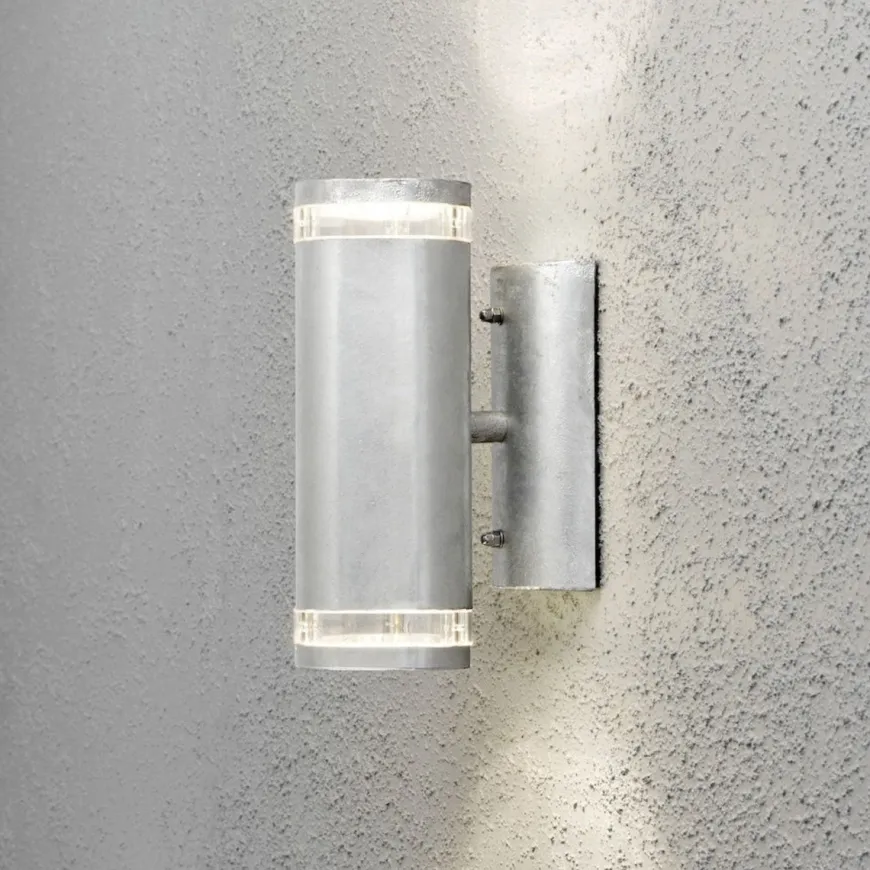 Modena vegglampe I opp/ned - Galvanisert
