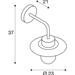 Molat vegglampe utendørs IP44