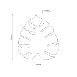 Monstera wood vegglampe