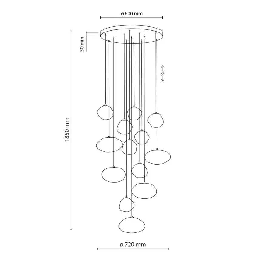 Nebia rondell takpendel 13-lys