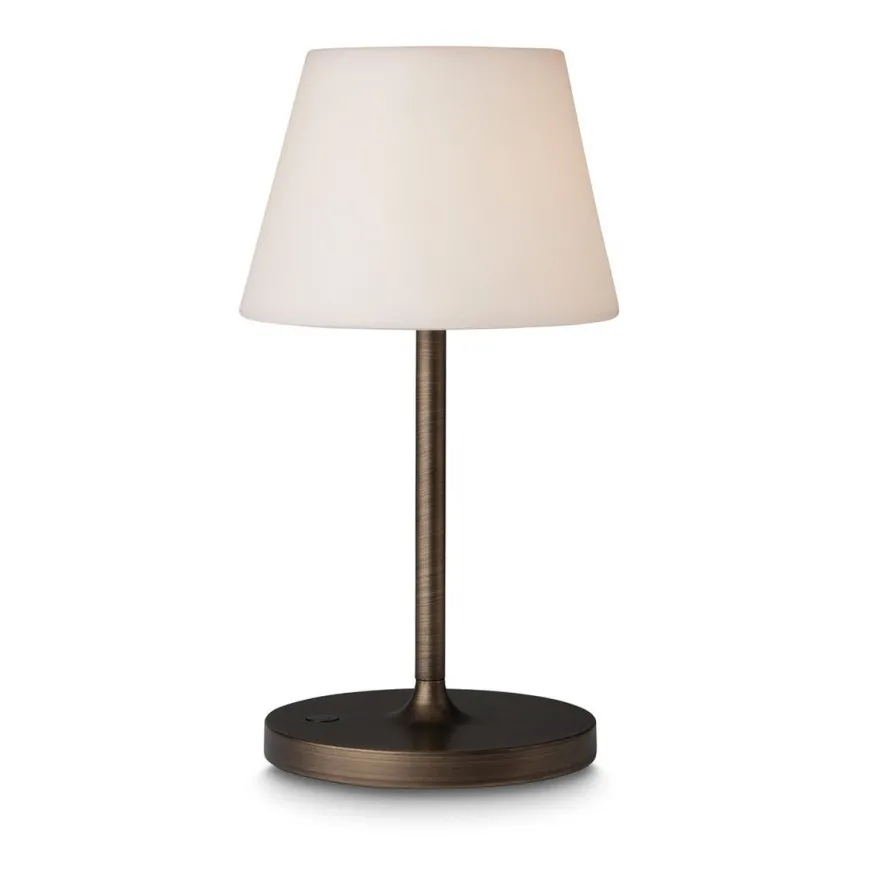 New Northern bordlampe oppladbar utendørs IP44 2W - Hvit/Antikk messingfarget