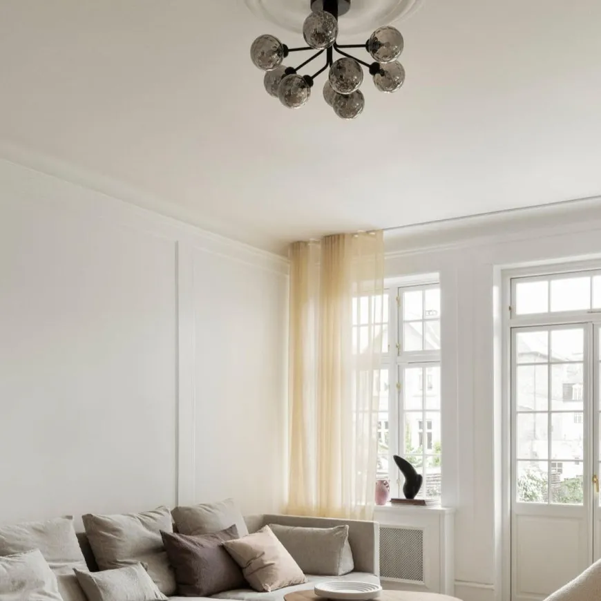 Nuura Apiales 9 ceiling svart/optic glass