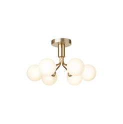 Nuura Apiales 6 taklampe børstet messing / opal glass