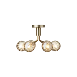 Nuura Apiales 6 taklampe børstet messing / optic gold glass