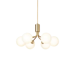 Nuura Apiales 6 taklampe - messing / opal