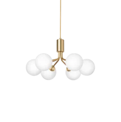 Nuura Apiales 6 taklampe - messing / opal