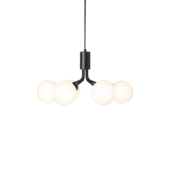 Nuura Apiales 6 taklampe satin svart / opal