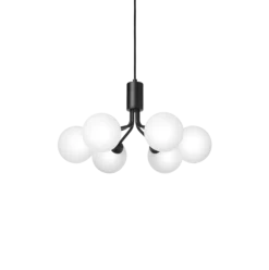 Nuura Apiales 6 taklampe satin svart / opal