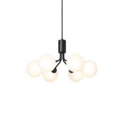 Nuura Apiales 6 taklampe satin svart / opal
