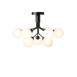 Nuura Apiales 9 taklampe satin svart/opal