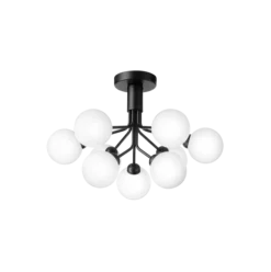 Nuura Apiales 9 taklampe satin svart/opal