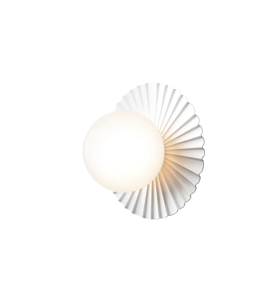 Nuura Liila Muuse vegglampe/taklampe - small - Hvit / opal