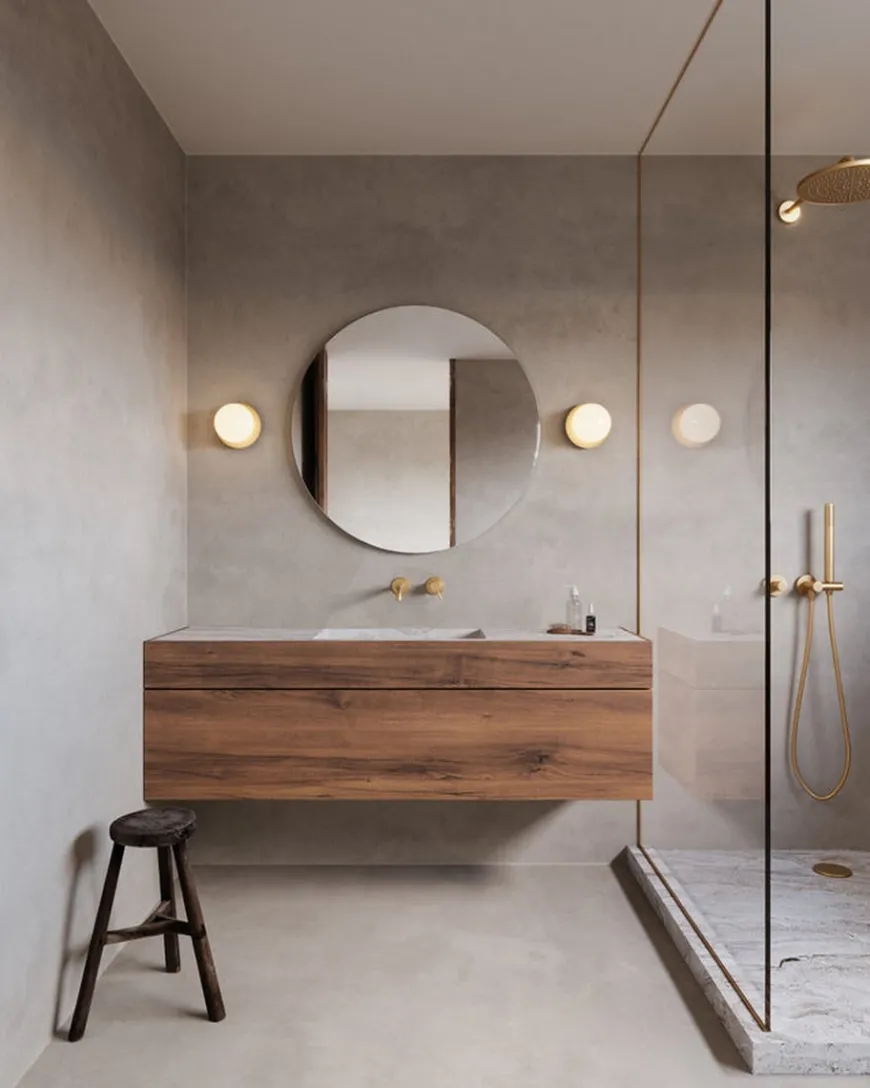 Nuura Liila 1 vegglampe/taklampe - medium - nordic gold / opal