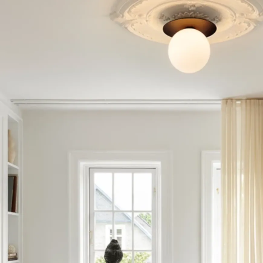 Nuura Liila 1 vegglampe/taklampe - large - bronse / opal