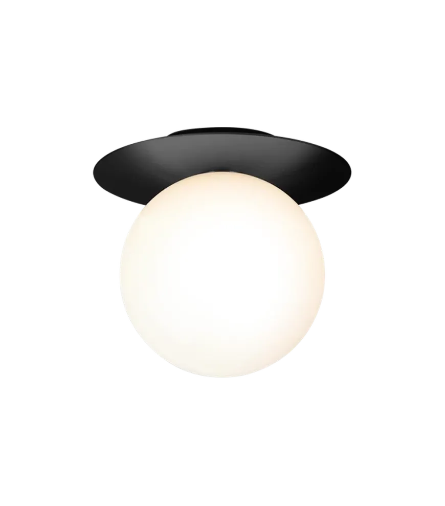 Nuura Liila 1 vegglampe/taklampe - large - svart / opal
