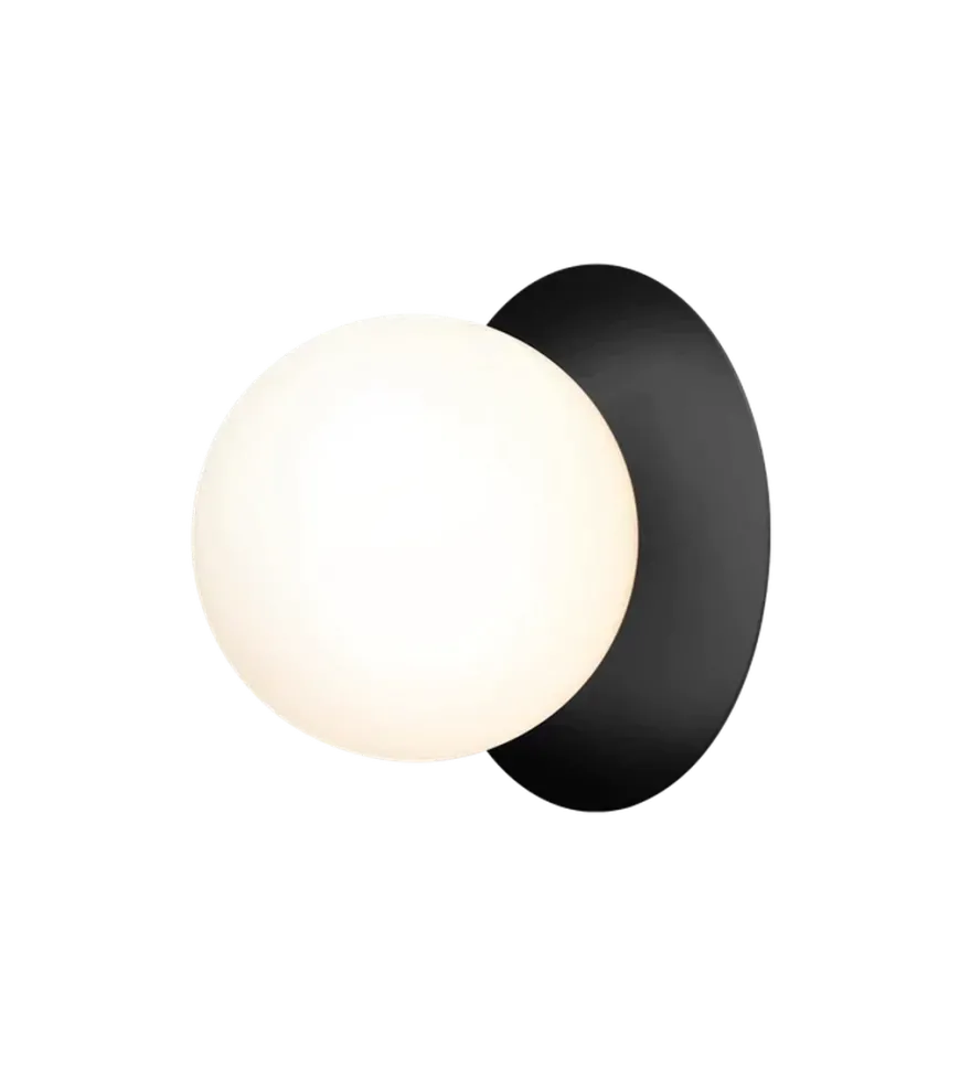 Nuura Liila 1 vegglampe/taklampe - large - svart / opal