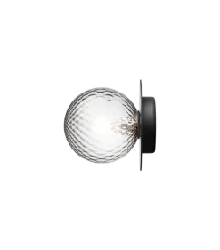 Nuura Liila 1 vegglampe/taklampe - medium - svart / optic