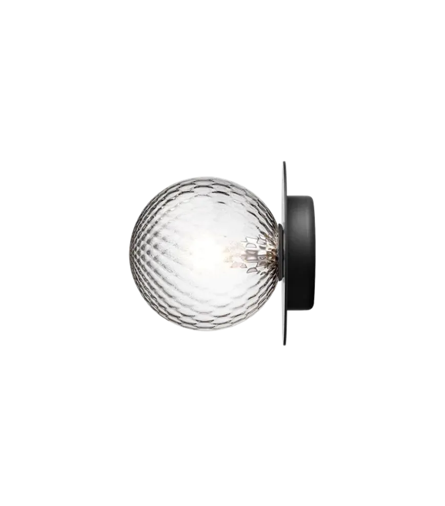 Nuura Liila 1 vegglampe/taklampe - medium - svart / optic