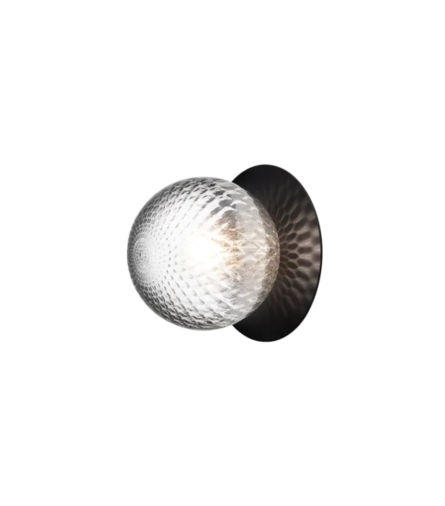 Nuura Liila 1 vegglampe/taklampe - medium - svart / optic