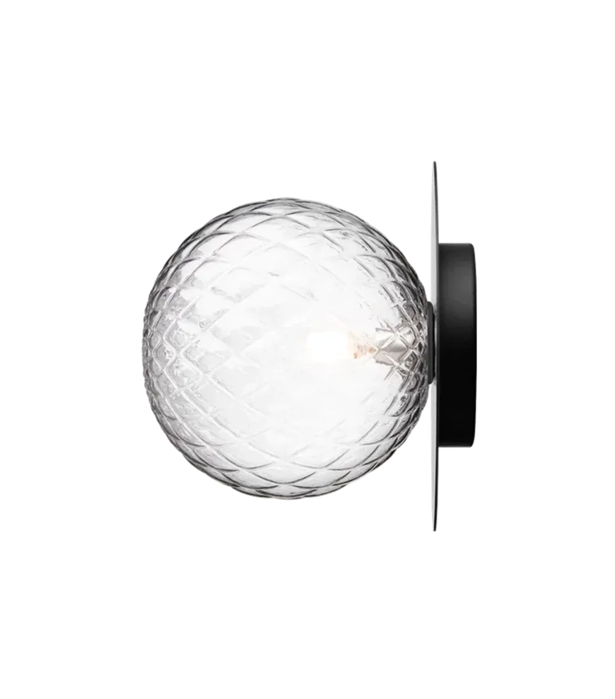 Nuura Liila 1 vegglampe/taklampe - large - svart / optikk