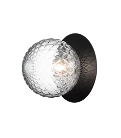 Nuura Liila 1 vegglampe/taklampe - large - svart / optikk