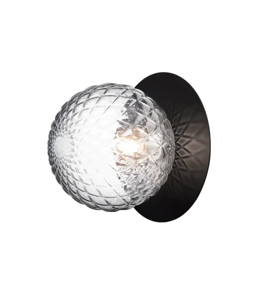 Nuura Liila 1 vegglampe/taklampe - large - svart / optikk