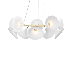 Nuura Petalii 10 taklampe Hvit/messing