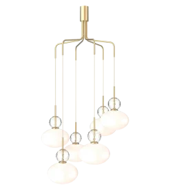 Nuura Rizzatto cluster 6 taklampe Hvit/messing