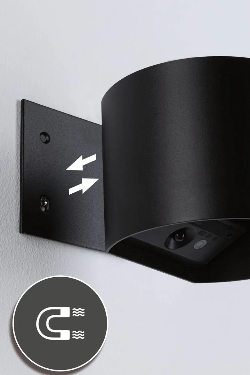 Nyara rund oppladbar vegglampe opp/ned lys med sensor