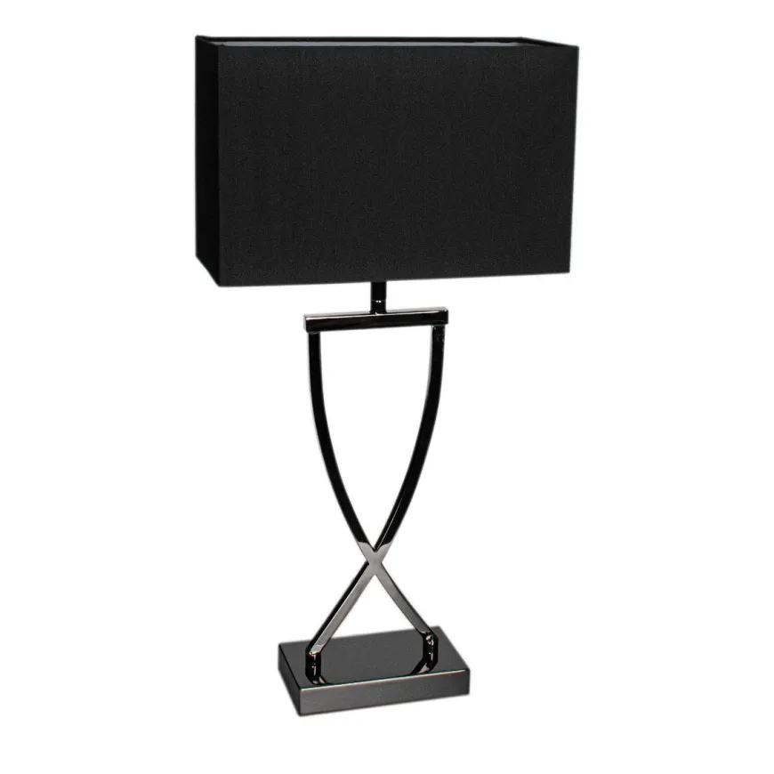 Omega bordlampe 52 cm - Svart krom