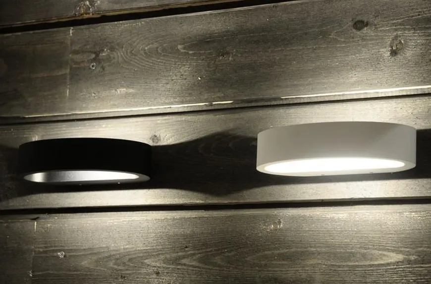 Ovali vegglampe LED - Hvit