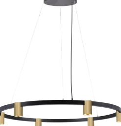 Oz K4 circular takpendel 60 cm - Svart/Gullfarget