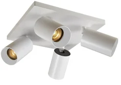 OZ K4 taklampe med 4 spotter - hvit
