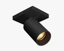OZ K1 taklampe med 1 spott - Svart