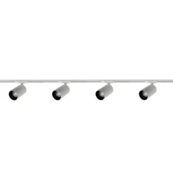 Oz spotskinne 4 spotter 2 meter - Pure white/Svart