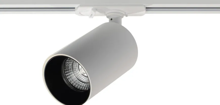 Oz spotskinne 4 spotter 2 meter - Pure white/Svart