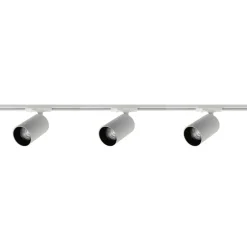 Oz spotskinne 3 spotter 1 meter - Pure white/Svart