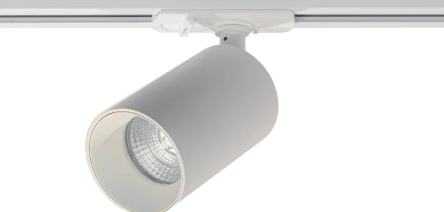 Oz spotskinne 3 spotter 1 meter - Pure white/Svart