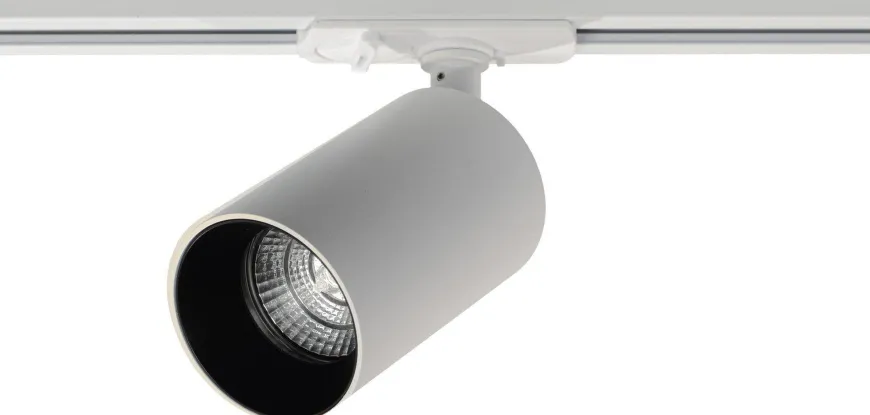 Oz spotskinne 3 spotter 1 meter - Pure white/Svart