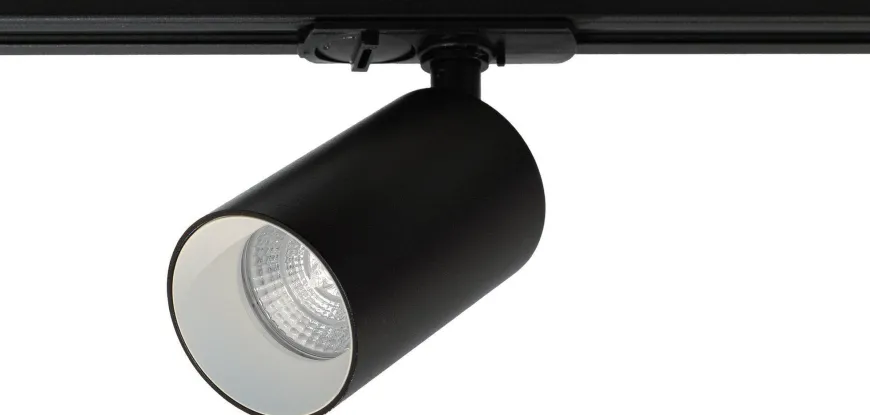 Oz spotskinne 5 spotter 2 meter - Svart/Gull