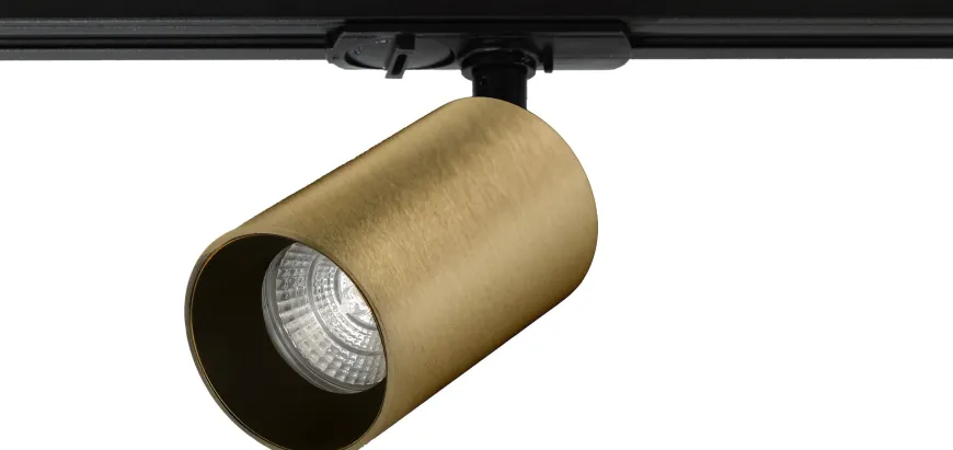 Oz spotskinne 5 spotter 2 meter - Svart/Messing