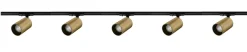 Oz spotskinne 5 spotter 2 meter - Svart/Messing