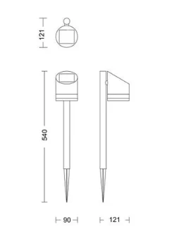 Philips Fyve hagelys 1,5W 2700 Kelvin IP44 solcelledrevet med dag/natt sensor