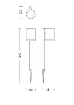 Philips Fyve hagelys 1,5W 2700 Kelvin IP44 solcelledrevet med dag/natt sensor