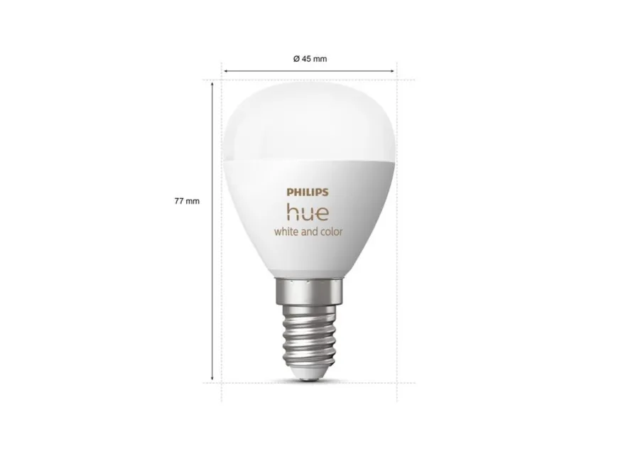 Philips Hue P45 E14 lyspære 5,1W 2200-6500K Hue White Color Ambiance