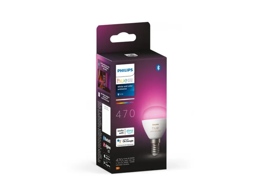 Philips Hue P45 E14 lyspære 5,1W 2200-6500K Hue White Color Ambiance