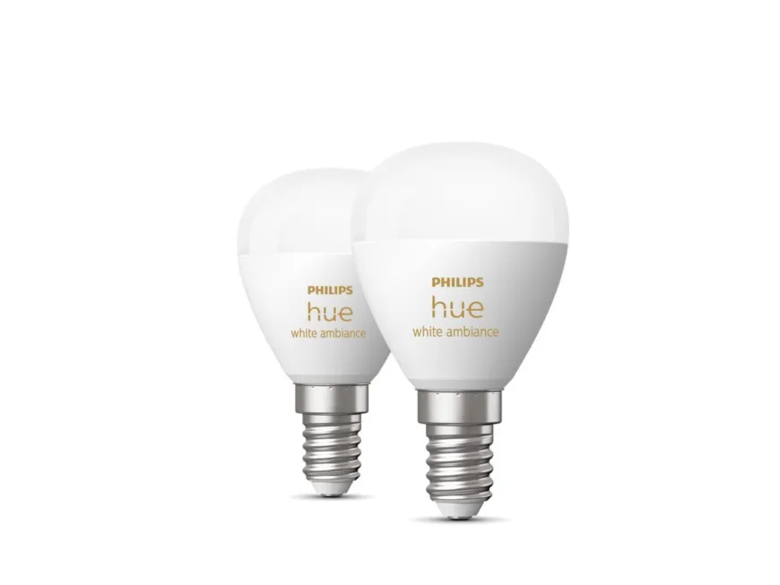Philips Hue P45 E14 lyspære 5,1W 2200-6500K White Ambiance - 2 pakning