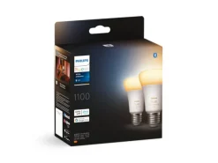 Philips Hue white LED 8W E27 A60 2200-6500 Kelvin - 60 mm - 2 pakning