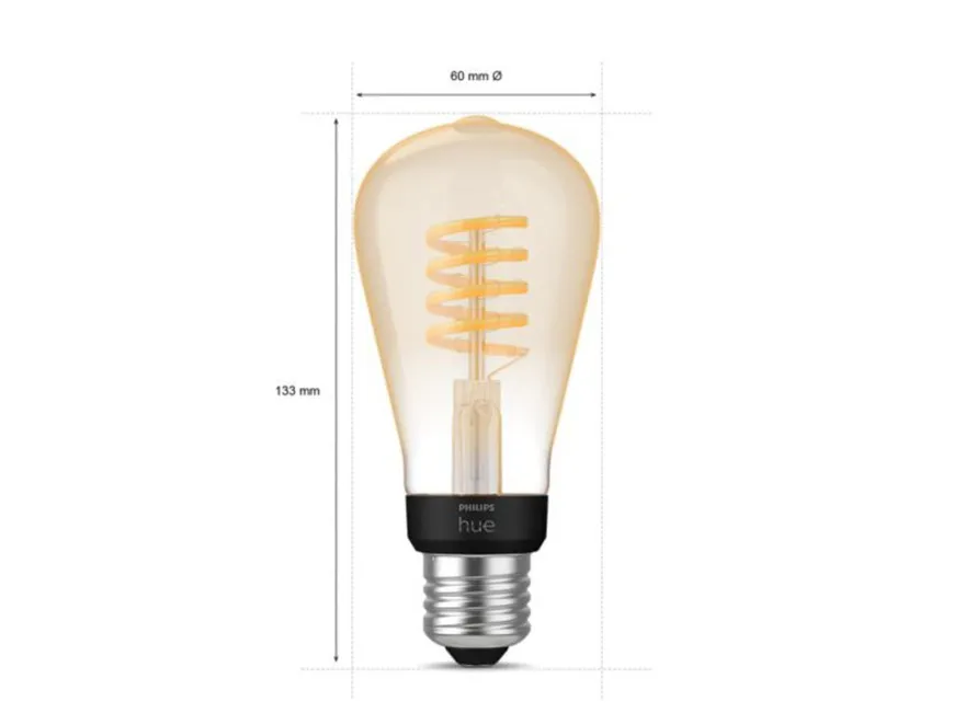 Philips Hue white LED 7W E27 ST 64 2200-4500 Kelvin - 60 mm