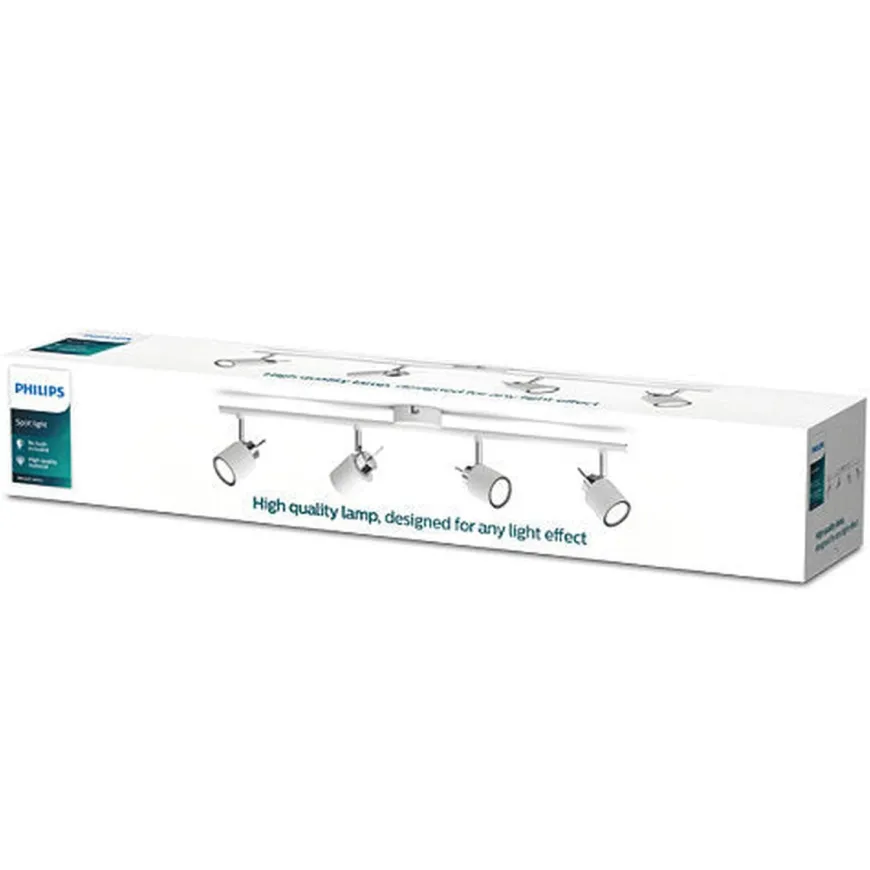 Philips Meranti skinne med 4 spot GU10